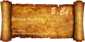 Borna Csilla névjegykártya